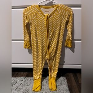 Little Sleepies Zippie in Sunny Chevron.